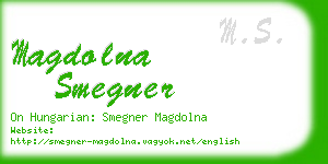 magdolna smegner business card